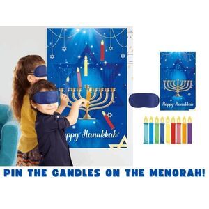 Brand New Hanukkah 'Pin the Candle on the Menorah' Game, Hanukkah Activi…
